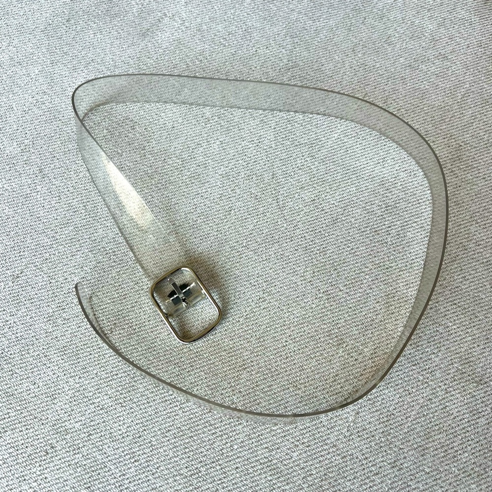 brandy melville clear belt with silver buckle